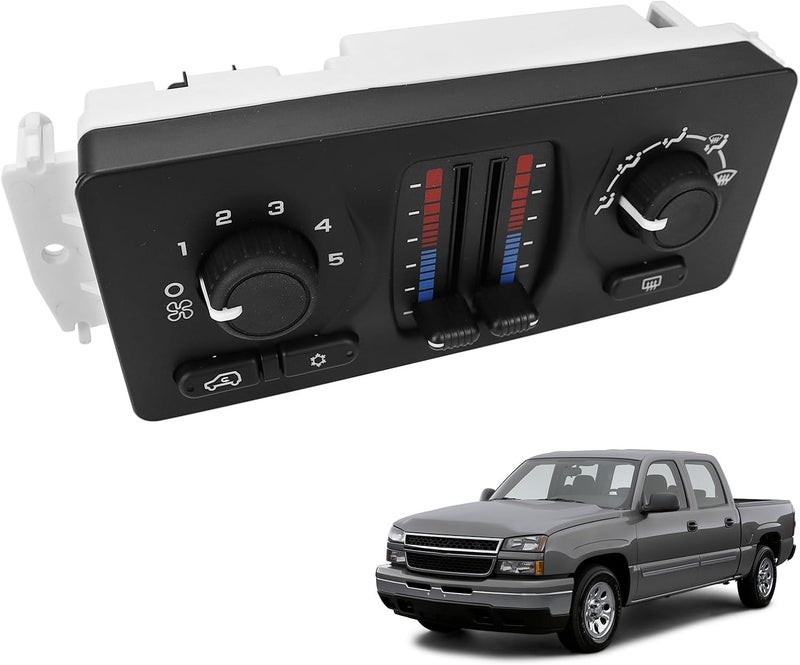 FEXON 599-210XD Climate Control Module Panel - Compatible with 2003-2007 Chevy Silverado GMC Sierra 1500 2500 3500 Tahoe Suburban Avalanche Trailblazer Yukon XL Envoy Cadillac Escalade Replaces 10370033 - Image 1